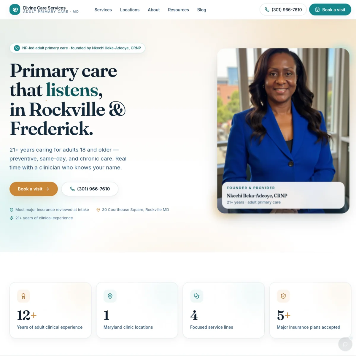 Divine Care Services homepage